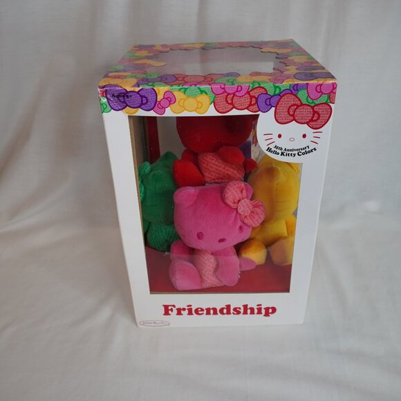 Rare Hello Kitty Colors 35th Anniversary Plushie Plush Set 2009 Sanrio 5 Colors - Picture 3 of 6